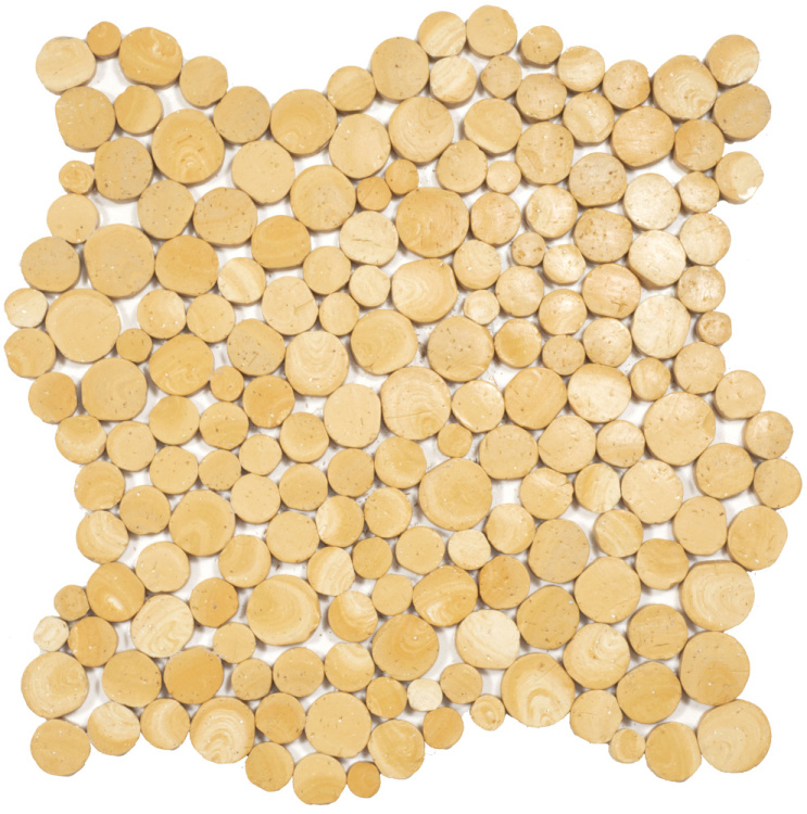 Мозаика из керамогранита Kotto Ceramica MI7 14300711C Dorato 300 x 300 х 10 (круг d 14-30)