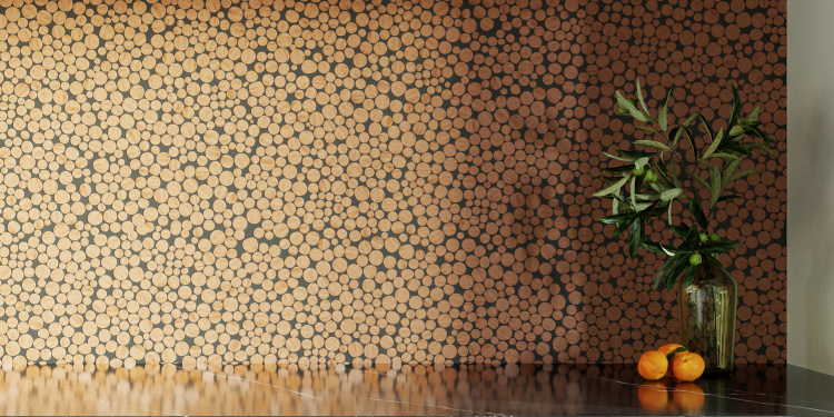 Мозаика из керамогранита Kotto Ceramica MI7 14300711C Dorato 300 x 300 х 10 (круг d 14-30)