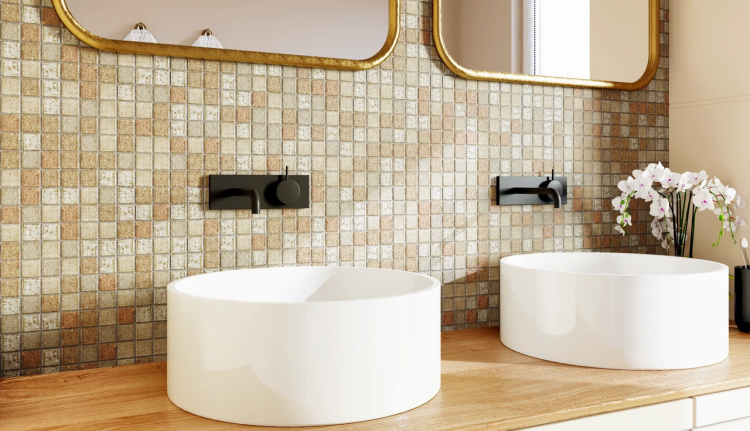 Мозаика керамическая Kotto Ceramica GM 8018 C2 Gold Sand S1/Gold Ambra/  300 х 300 х 8   ( 25 х 25 )