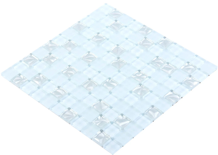 Мозаика керамическая Kotto Ceramica GM 8019 C3 Pearl S4/Ceramik White/White  300 х 300 х 8   ( 25 х 25 )