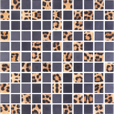 Мозаїка скляна Kotto Ceramica GMP 0825043 С2 print 41/black mat 300 x 300 х 8 ( 25 х 25 )