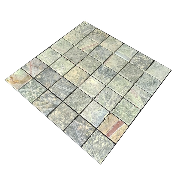 Мозаїка з мармуру Матова МКР-3СВ (47x47) Bidasar Green