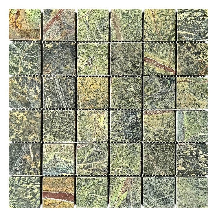 Мозаїка з мармуру Матова МКР-3СВ (47x47) Bidasar Green