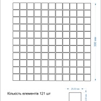Мозаика керамическая Kotto Ceramica СМ 3022 C2 brown/white  300 х 300 х 9   ( 25 х 25 )