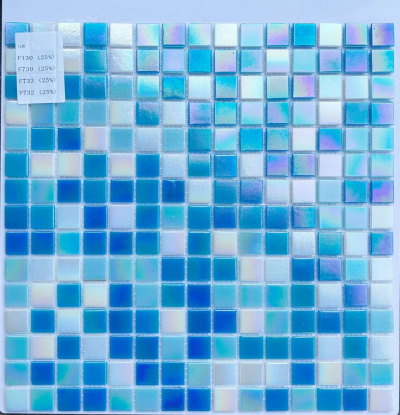 Мозаїка скляна V-MOS F731 Aura Blue Mozaico de Lux