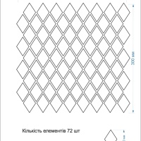 Мозаїка з керамограніту Kotto Ceramica MI7 30500311C Dorato 300 x 300 х 10 (ромб 30 x 50)