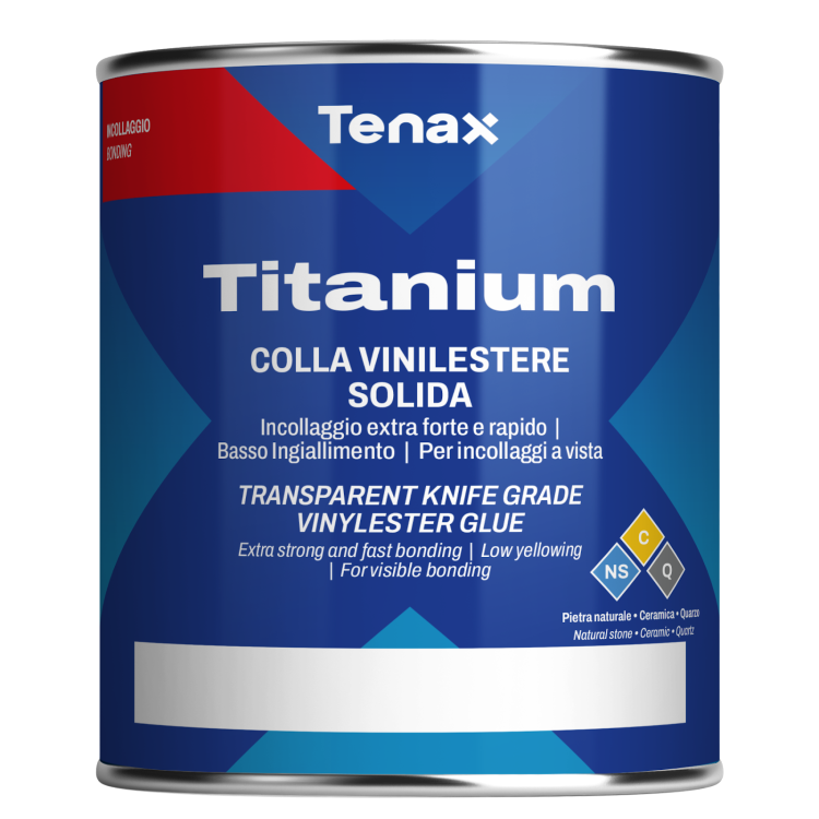 Клей винилэфирный Tenax Titanium colorato цветной 1 л густой жаростойкий для камня и керамики