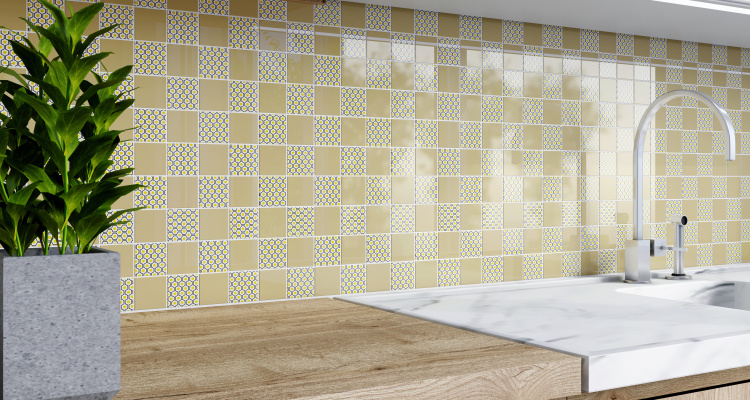 Мозаїка скляна Kotto Ceramica GMP 0848003 СС print 2/ral 7047 300 x 300 х 8 ( 48 х 48 )
