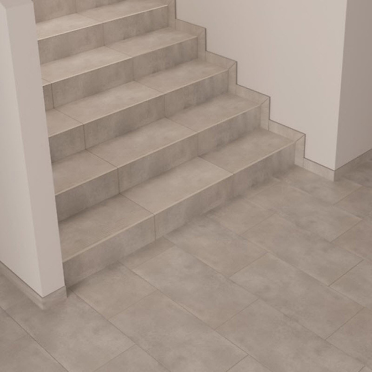 Сходинка з керамограніту City Squares Light Grey Steptread сіра 8x598x298 мм