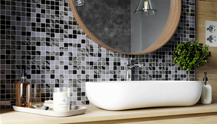 Мозаика стеклянная Kotto Ceramica GMP 0425004 С3 print 3/grey nd/grey nw   300 x 300 х 4    ( 25 х 25 )