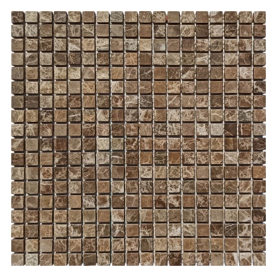 Мозаїка із мармуру Матова МКР-4СВ (15x15) Emperador Dark TR
