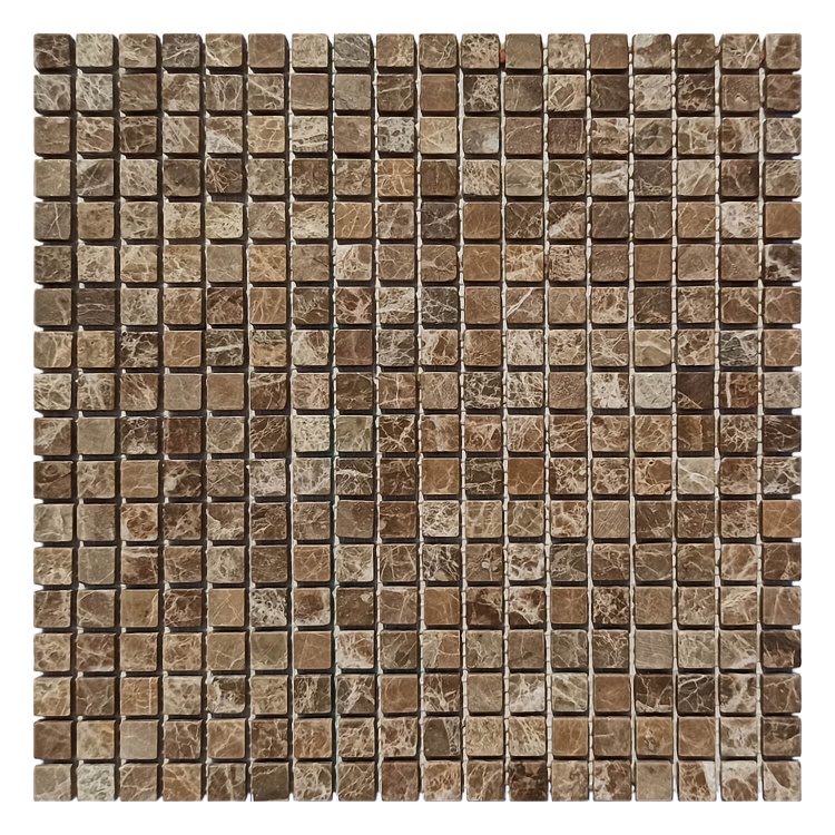 Мозаїка із мармуру Матова МКР-4СВ (15x15) Emperador Dark TR