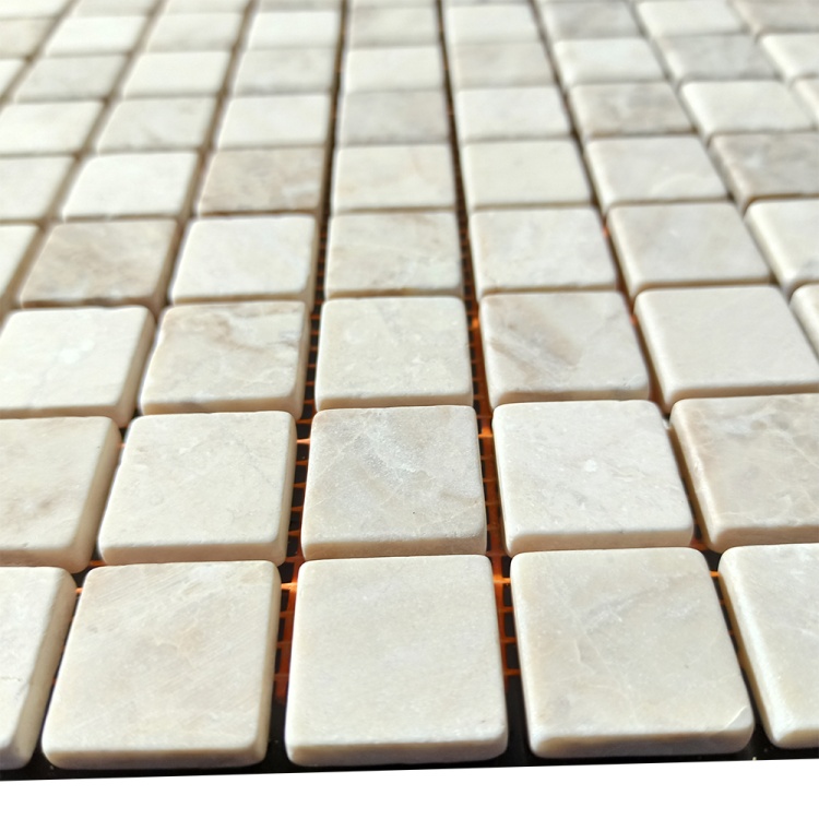 Мозаика из мрамора Матовая МКР-2СВ (23x23) Crema nova + Capuccino