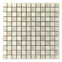 Мозаика из мрамора Матовая МКР-2СВ (23x23) Crema nova + Capuccino