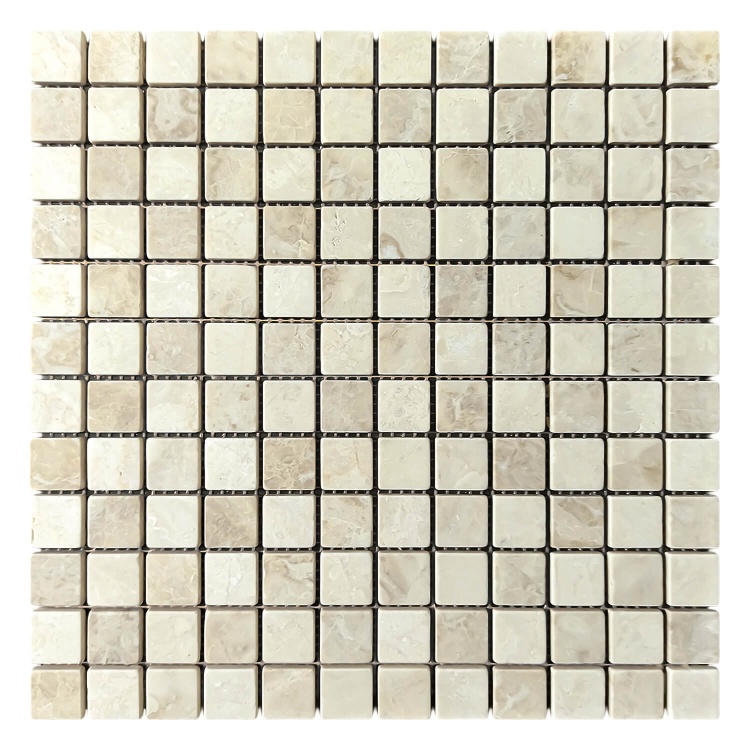 Мозаика из мрамора Матовая МКР-2СВ (23x23) Crema nova + Capuccino