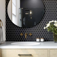 Мозаика керамическая Kotto Ceramica HEXAGON H 6022 Grafit Black  295 х 295 х 9
