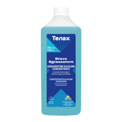 Очиститель Tenax Bravo Sgrassatore 1 л щелочной от жировых и синтетических загрязнений из камня кварца керамики