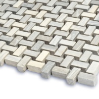 Мозаїка з керамограніту Kotto Ceramica MI7 10200402C Grigio Freddo 300 x 300 х 10 (прямокутник 10 x 20)