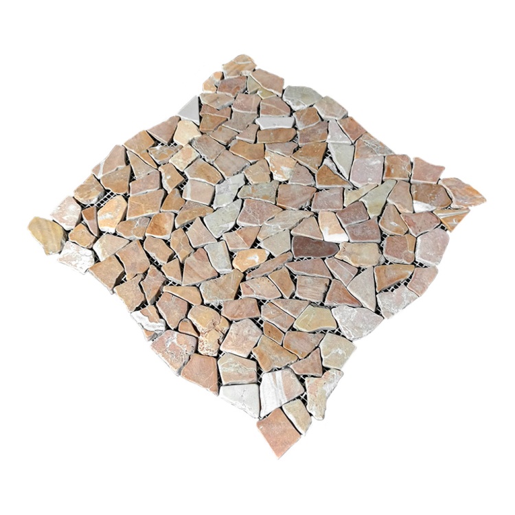 Мозаїка з мармуру Матова МКР-ХСВ (хаотична) Terracotta Mix