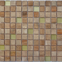 Декоративна мозаїка Kotto Ceramica СМ 3040 С2 Brown/Gold 300 х 300 х 9 ( 25 х 25 )