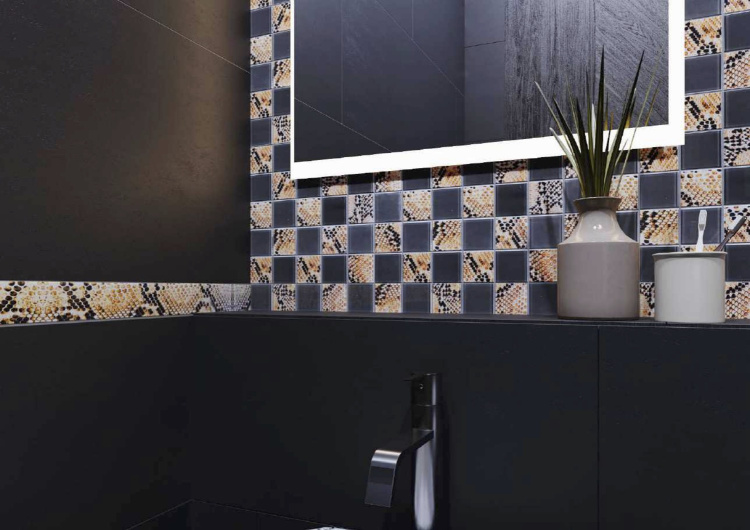 Мозаїка скляна Kotto Ceramica GMP 0848038 С2 print 38/ral 7039 300 x 300 х 8 ( 48 х 48 )