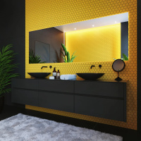 Мозаика керамическая Kotto Ceramica HEXAGON H 6025 Dark Yellow  295 х 295 х 9