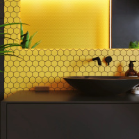 Мозаика керамическая Kotto Ceramica HEXAGON H 6025 Dark Yellow  295 х 295 х 9