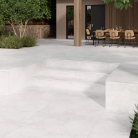 Сходинка з керамограніту Multistep Stone/Ain Blanco біла 14x1200x330 мм