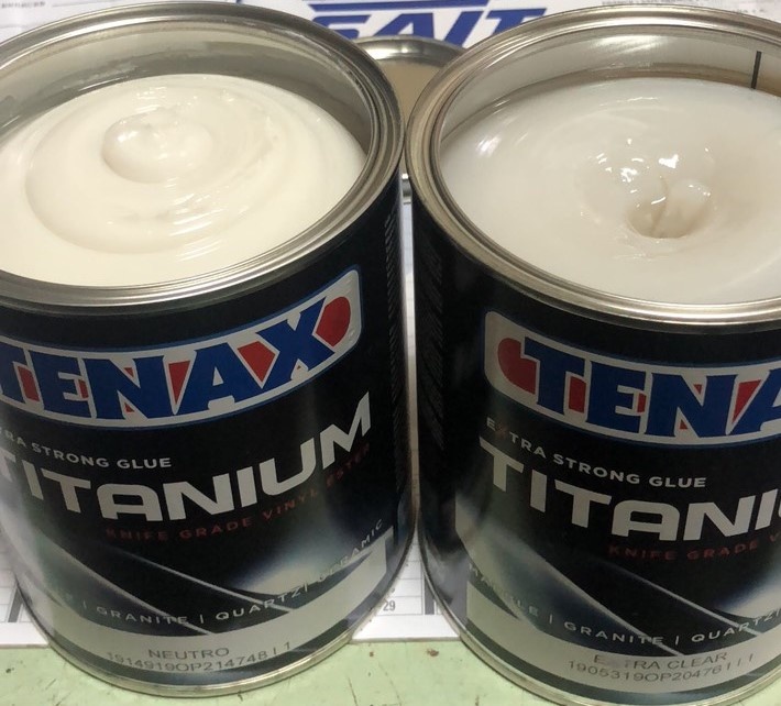 Белый клей Titanium Neutro для камня (1л) TENAX