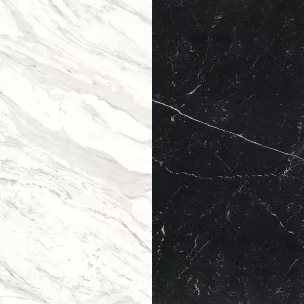 Портал для камина Bravo Лейпциг Volakas + Nero Marquina мрамор белый/черный прямой