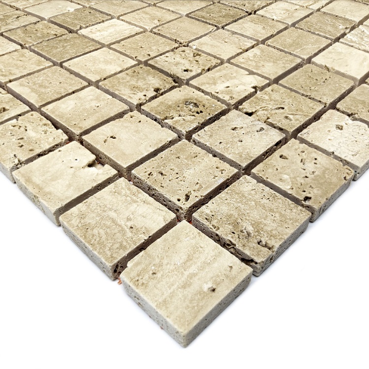 Мозаїка з травертину Полірована МКР-2П (23x23) Travertine Classic