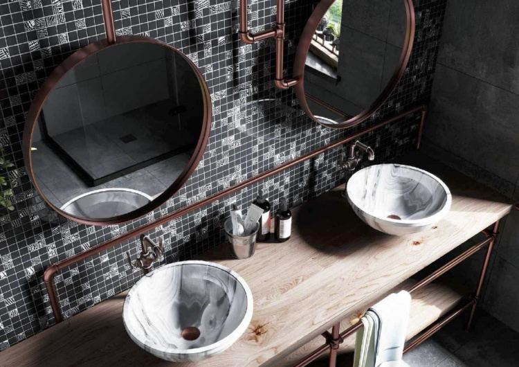 Мозаика стеклянная Kotto Ceramica GMP 0425049 С2 print 45/black 00  300 x 300 х 4    ( 25 х 25 )