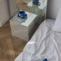 Мозаїка дзеркальна DecorStoneHub Zs-1inch-Z срібляста 304х304 мм дюймова для стін ванної кімнати Мозаїка дзеркальна DecorStoneHub Zs-1inch-Z срібляста 304х304 мм дюймова для стін ванної кімнати