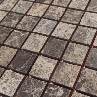 Мозаика из мрамора Полированная МКР-2П (23x23) Emperador Mix