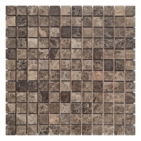 Мозаика из мрамора Полированная МКР-2П (23x23) Emperador Mix