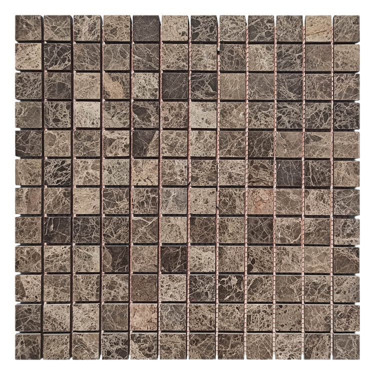 Мозаика из мрамора Полированная МКР-2П (23x23) Emperador Mix