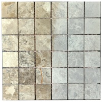 Мозаїка з мармуру Матова МКР-3СВ (47x47) Emperador Light G