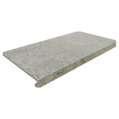 Сходинка з керамограніту Gptu 607 Light Grey Steptread Kapinos сіра 8x598x318 мм