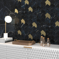 Мозаїка Dune 188717 Black Calacatta 28.5*25.5 чорна під мармур глянцева керамічна Мозаїка Dune 188717 Black Calacatta 28.5*25.5 чорна під мармур глянцева керамічна