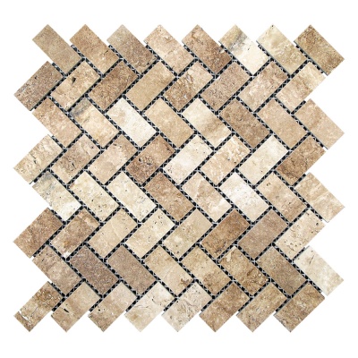 Мозаика из травертина Полированная МКР-5П (47x23) Travertine Classic
