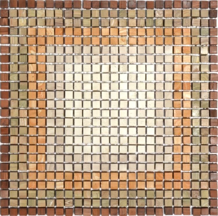 Мозаїка з керамограніту Kotto Ceramica MI7 DE 202 Sabbia\Solare\Dorato\Muschiato\Noce 300x300х10 (кубик 10x10)