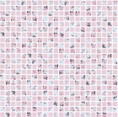 Мозаика стеклянная Kotto Ceramica GMP 0825008 С2 print 8/pink w   300 x 300 х 8   ( 25 х 25 )