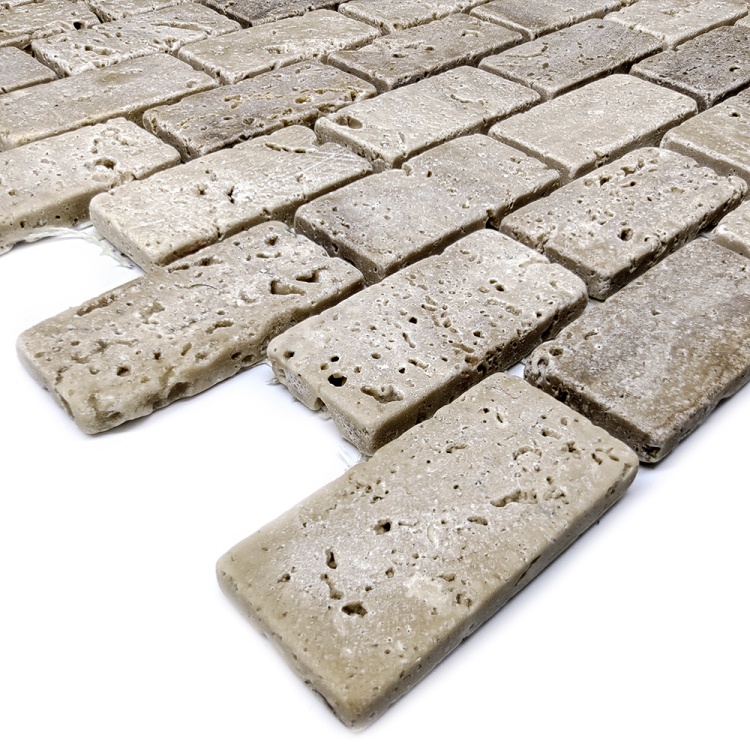 Мозаїка з травертину Матова МКР-11СВ (47x23) Travertine Classic
