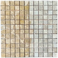 Мозаїка з мармуру Матова МКР-2СН (23x23) Emperador Light D