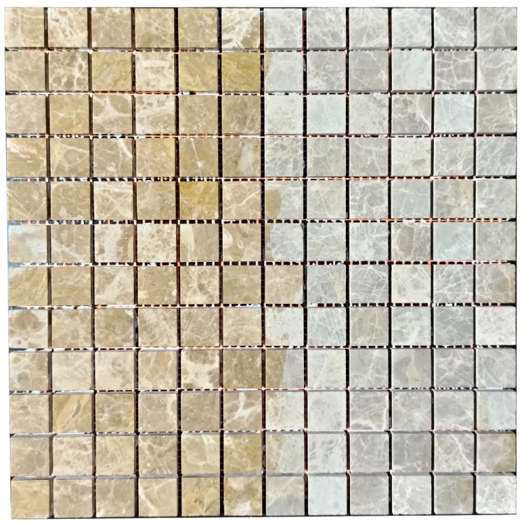 Мозаїка з мармуру Матова МКР-2СН (23x23) Emperador Light D