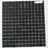 Мозаїка з мармуру D-CORE ZM-8816M Nero Marquina 20x20x4 (305x305) мм глянцева на сітці Мозаїка з мармуру D-CORE ZM-8816M Nero Marquina 20x20x4 (305x305) мм глянцева на сітці