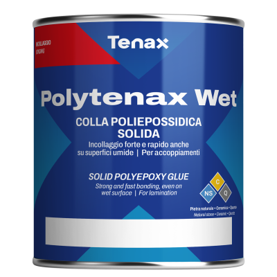 Клей полиэпоксидный Tenax Polytenax Wet цветной 1 л, густой быстрозастывающий для влажной поверхности камня