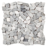 Мозаїка з мармуру Матова МКР-ХСВ (хаотична) White Mix
