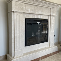 Портал для каміна Bravo Александрія Botticino мармур бежевий прямий Портал для каміна Bravo Александрія Botticino мармур бежевий прямий