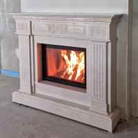 Портал для каміна Bravo Александрія Botticino мармур бежевий прямий Портал для каміна Bravo Александрія Botticino мармур бежевий прямий